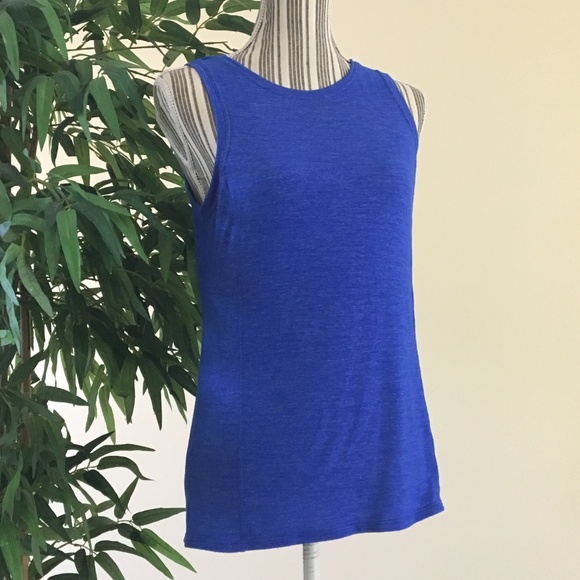 Athleta Royal Blue Cutout Tank Size Small - Picture 3 of 10